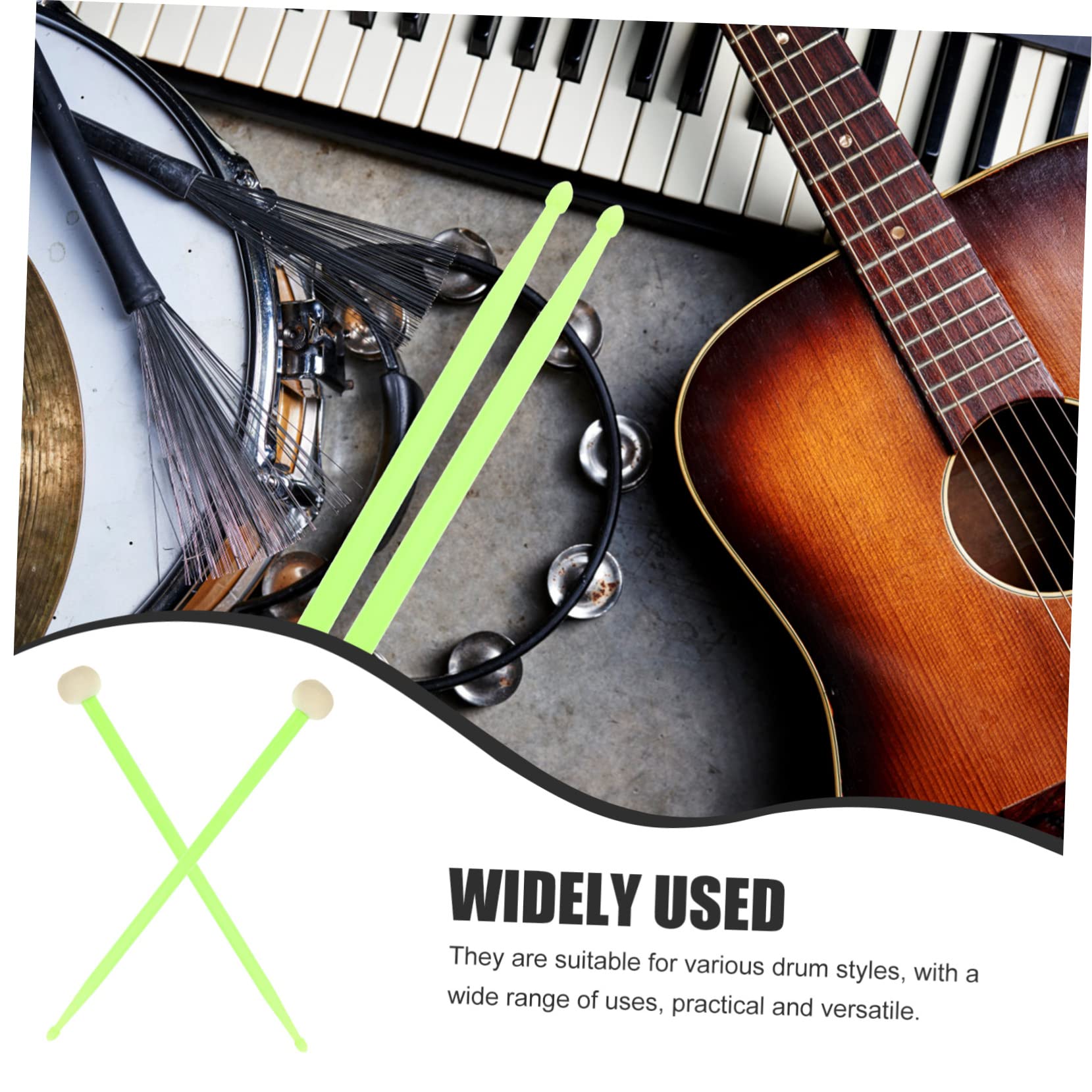 Toyvian 3paare Professionelle Doppelseitige Drumsticks Für Schlagzeug Vielseitige Anwendung Für Anfänger Und Langlebig Und Handschonend Sanftem