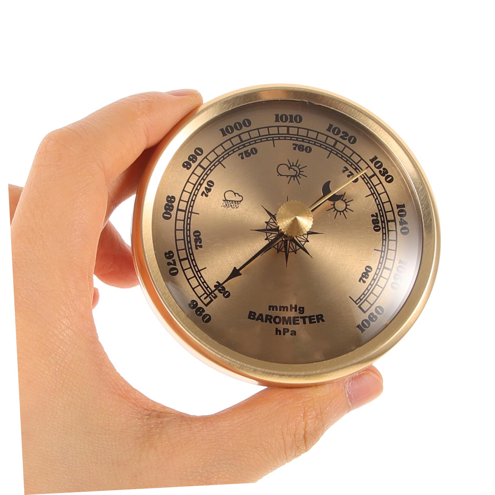 Barometro Multifunzionale Puntatore per Ambienti Domestici e'Aperto, Sensore ad Alta Precisione, Portatile e Compatto, Strumento per Misurazione Pressione Aria e Condizioni Atmosferiche