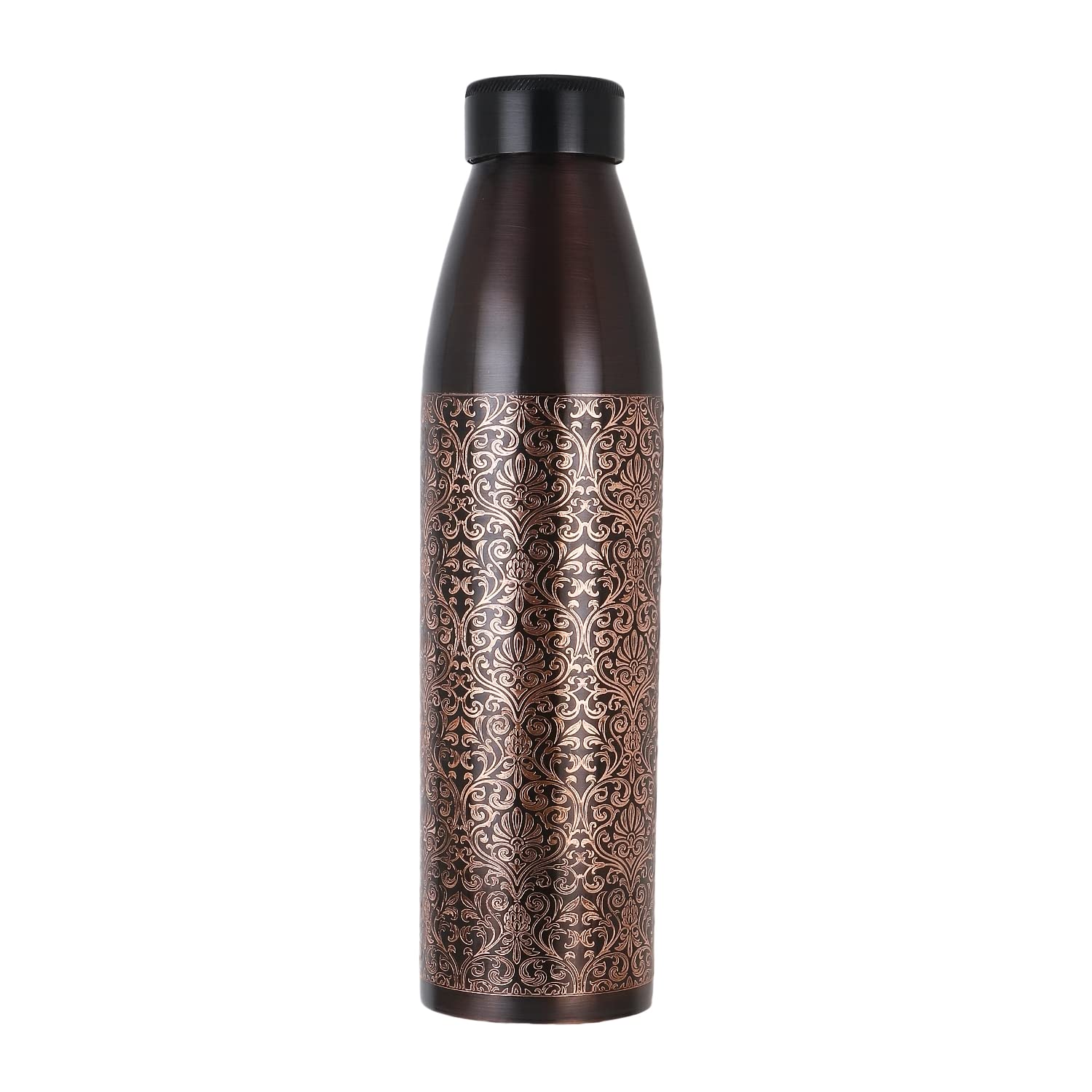 Bouteille D'Eau En Cuivre Pur Martelé 1200 Ml - Bénéfices Ayurvéda & Design Élégant