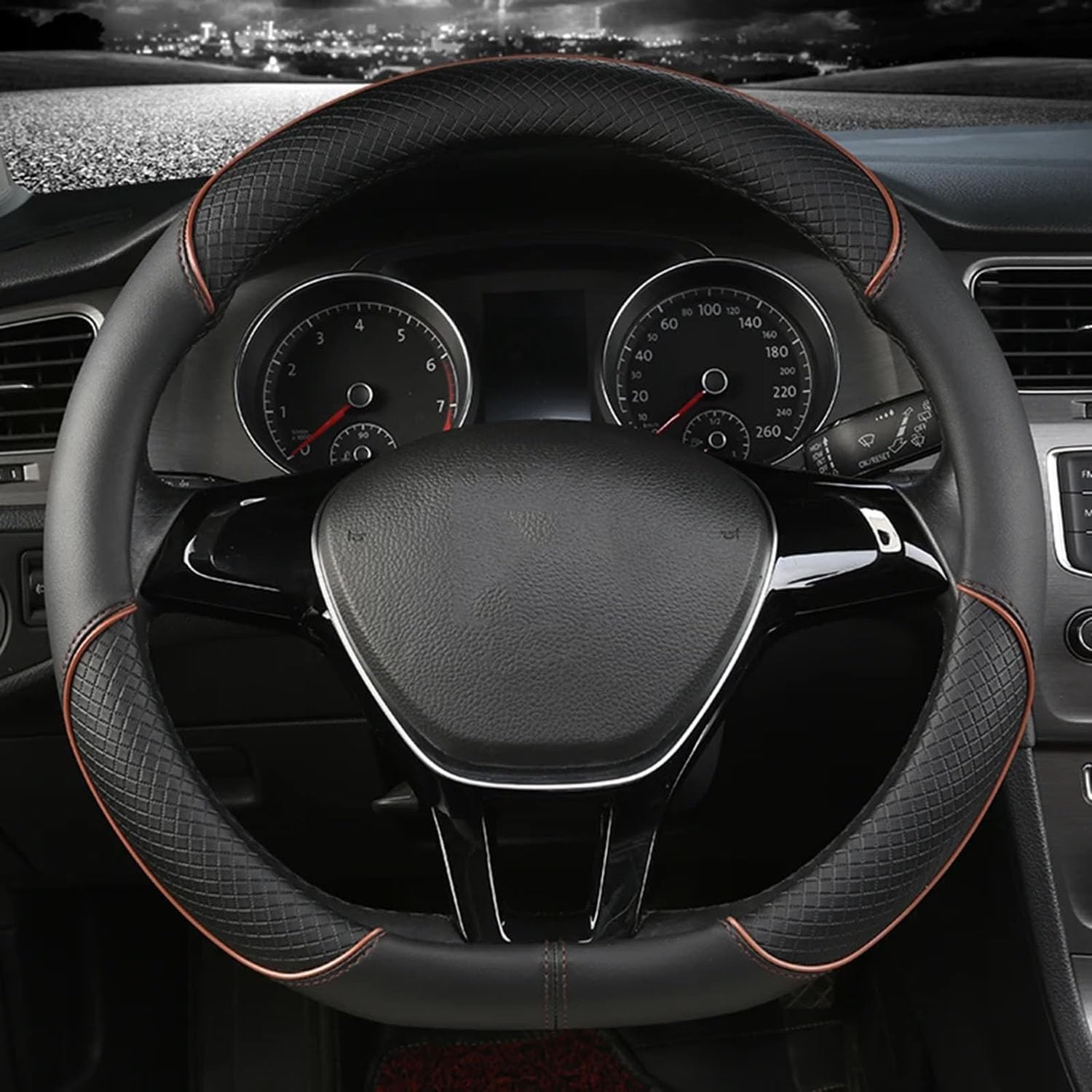 D-Brown-Type D Car Steering Wheel Cover for Geely Geometry C Monjaro Coolray Tugella GX3 Atlas Emgrand EC7 GC6