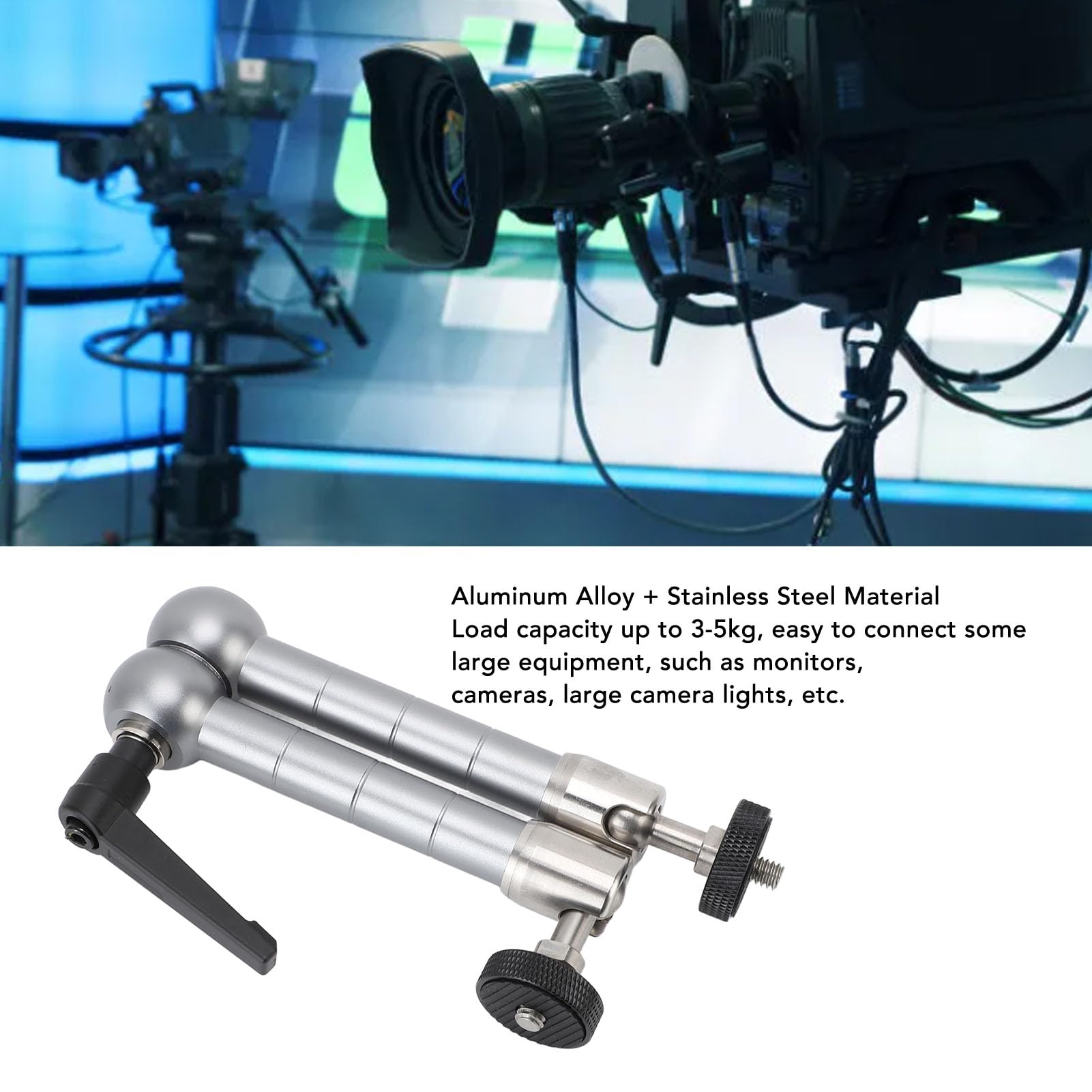 CHICIRIS Supporto per Fotocamera con Morsetto e Filettatura 1/4in, per | Design ergonomico, rotazione a 360 gradi, supporta fotocamere, alluminio resistente