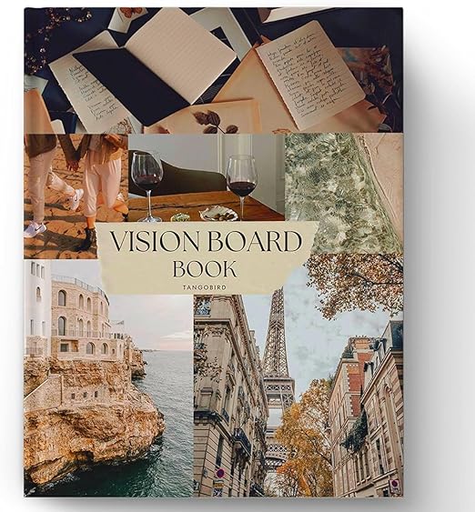 Tangobird Vision Board Book: Clip Art Images & Words in All Categories, for Visualizing Your Goals & Dream Life, Inspirational Pictures for Collage Making & Scrapbooking - Mothers Day Gifts