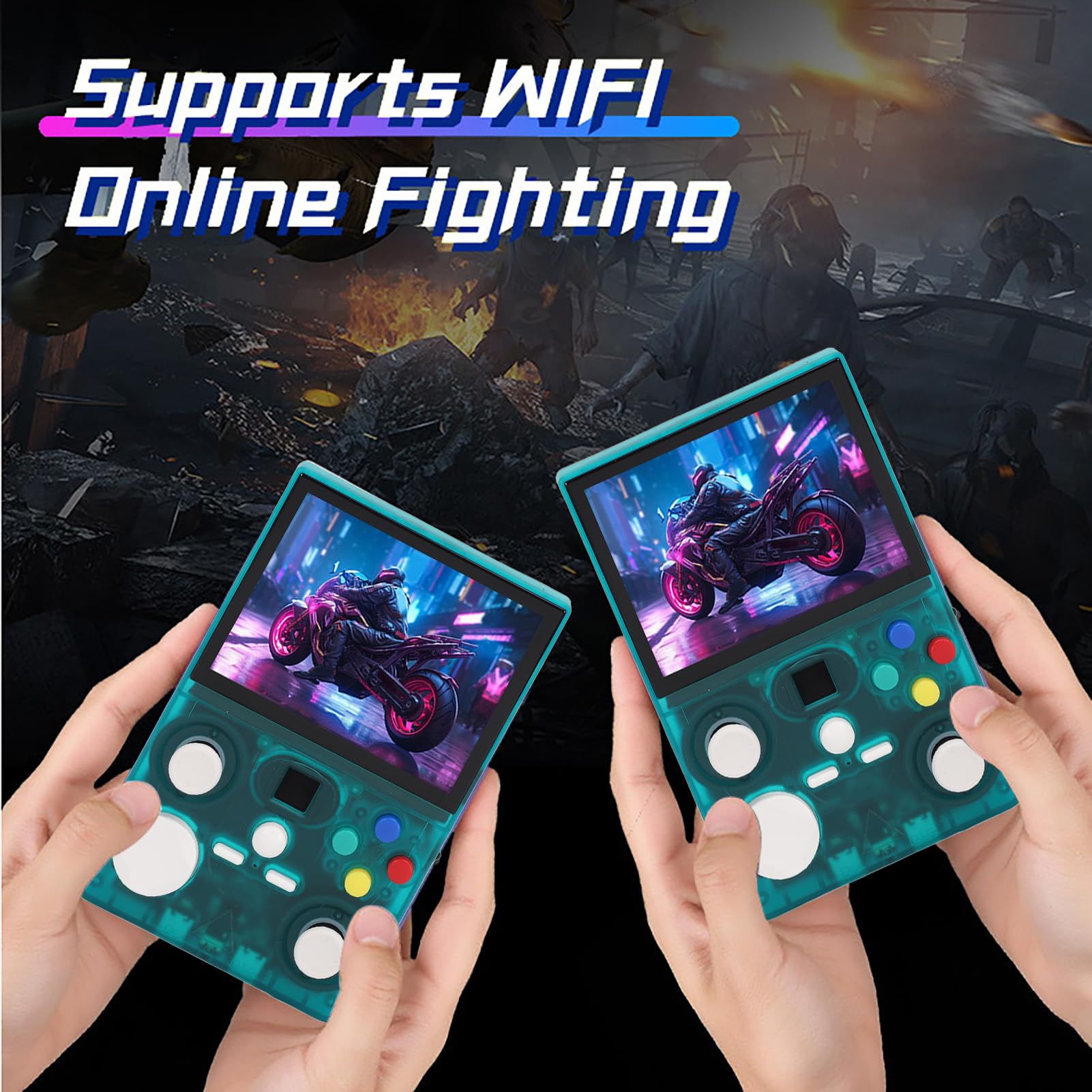 Console di Gioco Portatile, Console di Gioco retrò Portatile con Schermo MIPI HD da 3,5 Pollici con Doppio Joystick e WiFi, per Linux e Giochi retrò (128G)