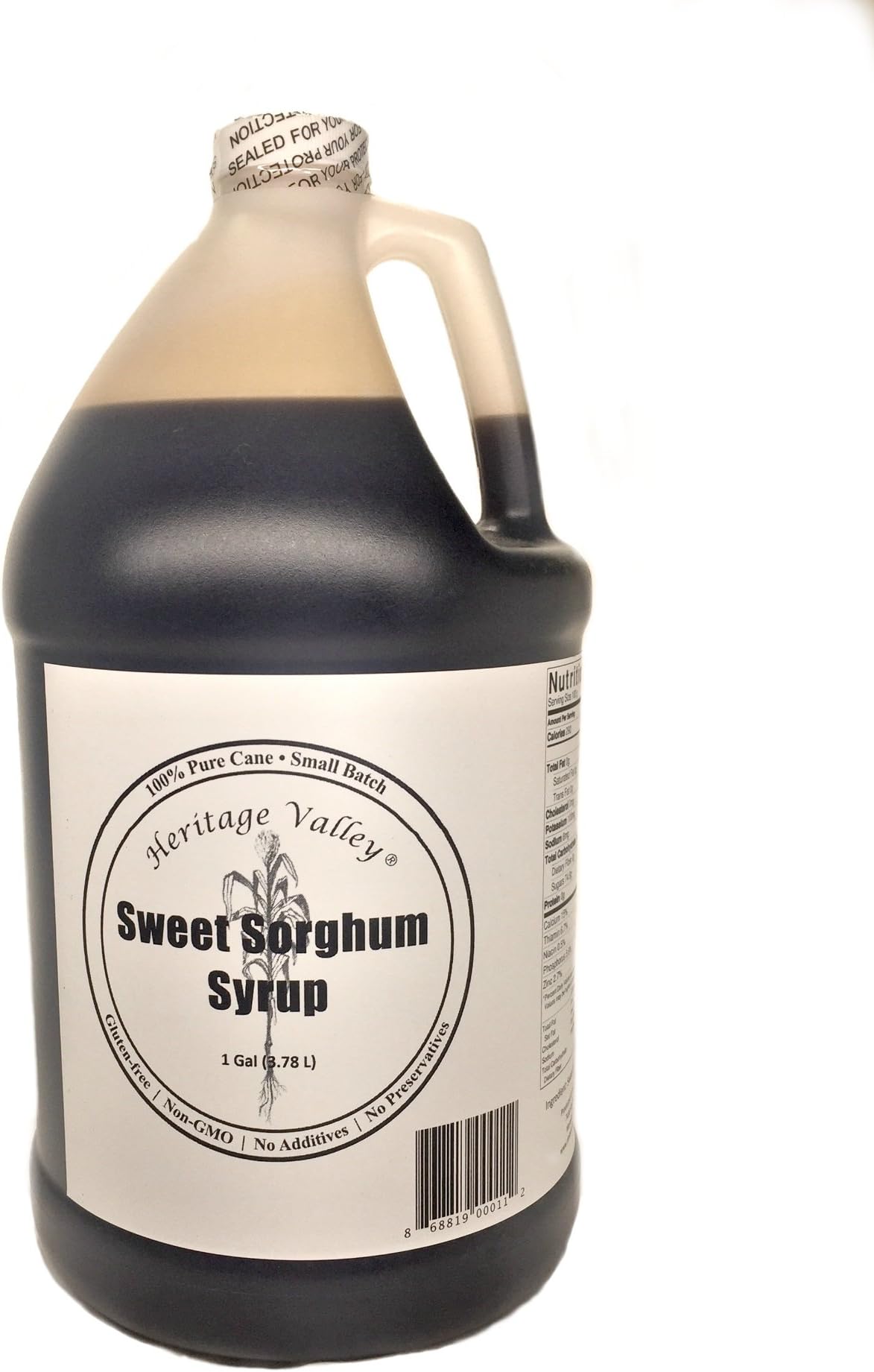 Heritage Valley 100% Sorghum Syrup, 1 Gallon Jug