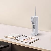 Vista 7 de Teléfono Falso de Propiedad Prop, Teléfono Retro, Teléfono de los 90 para el Hogar (Blanco)