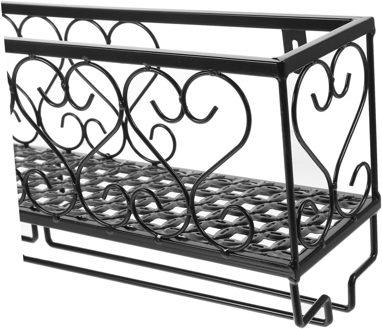 Wall-Mounted Wine Rack for Goblets 50cm Black Iron Wine Storage Organizer Adjustable Holder Stylish Home Bar Accessory