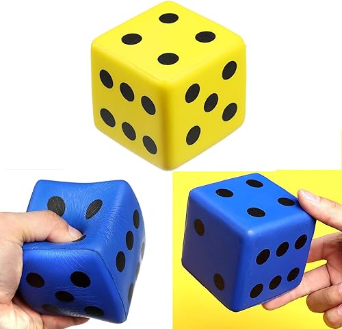 Miniatura 3 de 1 dados de esponja de poliuretano, accesorio para juegos de mesa, bloques cuadrados grandes de 3.1 in para escuela, familia, enseñanza de