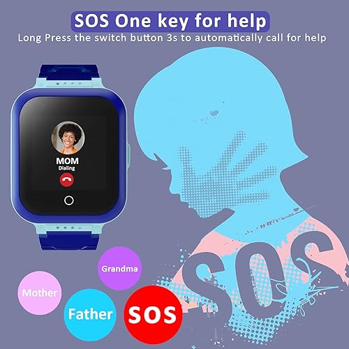 Miniatura 7 de Reloj inteligente para niños, 4G, con rastreador GPS, cámara de llamadas, alarma SOS, pantalla táctil, video, chat, IP67, impermeable, para niños de