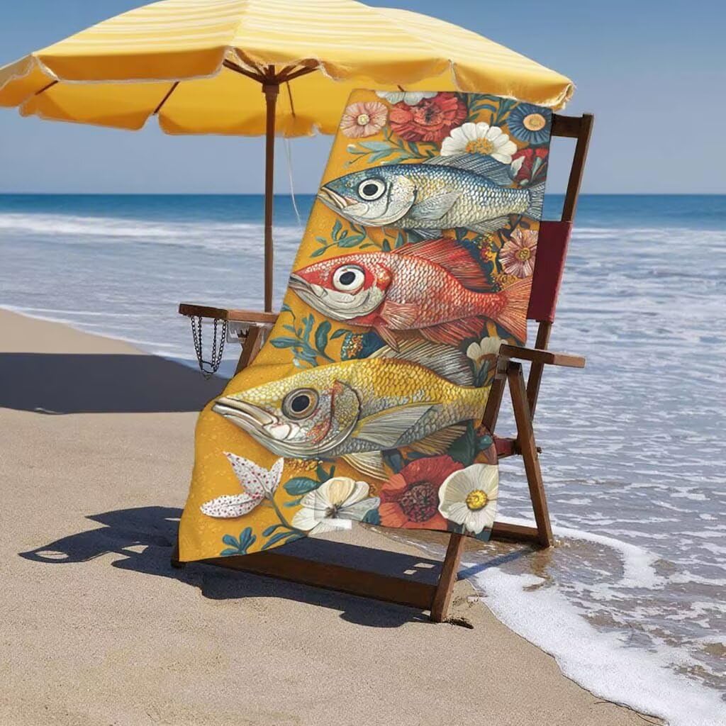 Telo Mare XXL 100x200cm/35x70cm, 2 Set Telo Mare Microfibra Pescare Asciugamano Palestra Uomo, Antisabbia, Leggero, Asciugatura Rapida, Teli da Spiaggia Grandi Accessori per Camping Natation Yoga F-94