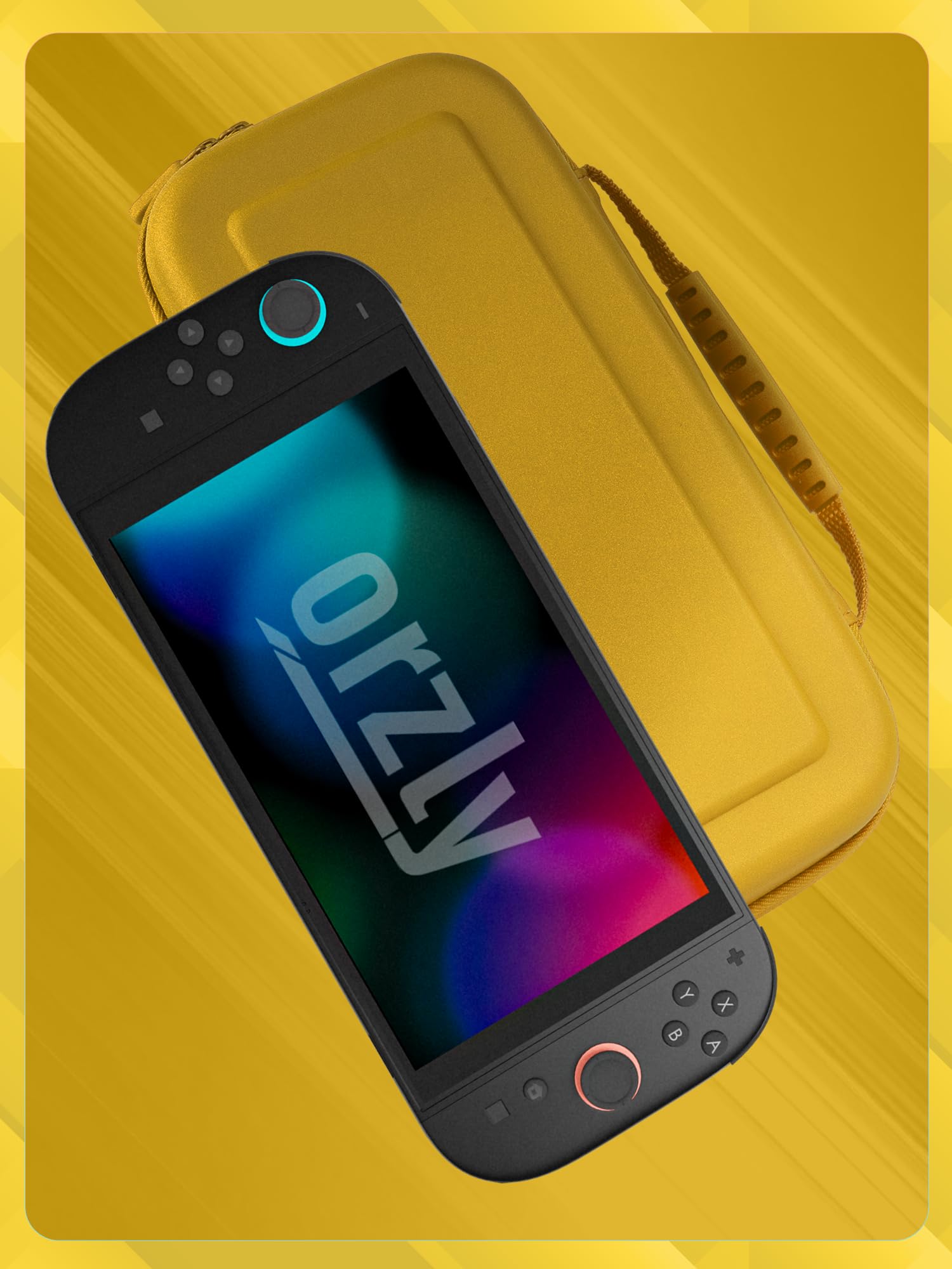 Orzly Custodia per Nintendo Switch 2, custodia protettiva da viaggio con pad per lo schermo, schede di gioco e slot MicroSD con tasche per gli accessori della console