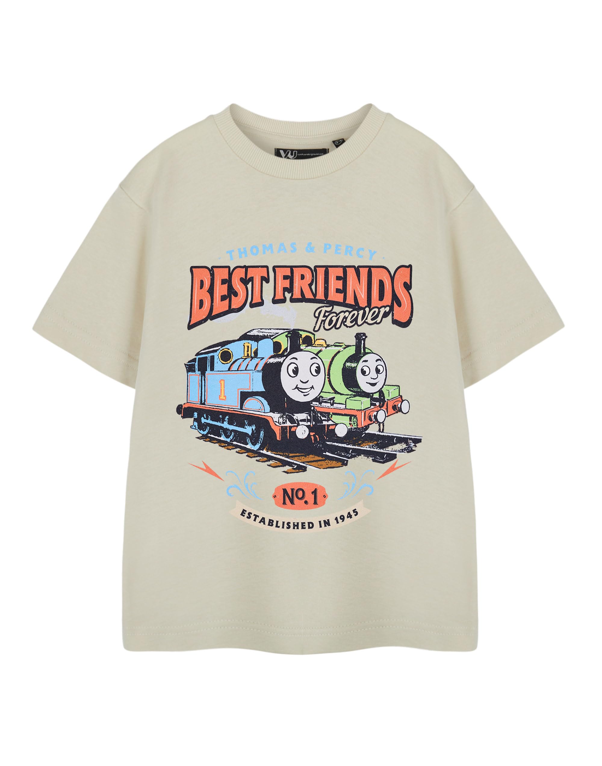 Vanilla Underground Boys Beige Thomas And Friends Best Friends Short Sleeved T-Shirt - 5-6 Years