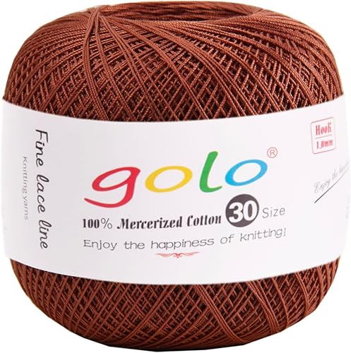 Miniatura 60 de golo Hilo de ganchillo para tejer a mano tamaño 30 hilo de tatuaje Hibiscus color-166 166-Hibiscu,oro 160,202 Azul Mar,203 Aguacate,206 verde,208