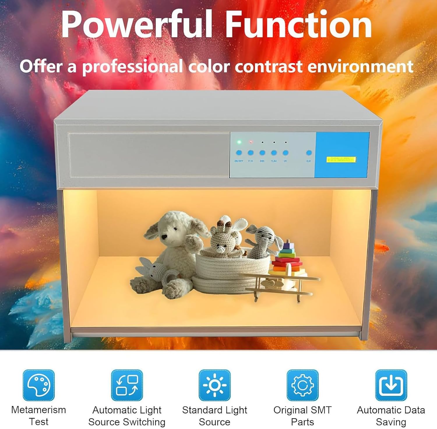 Lab Color Matching Box, Color Assessment Cabinet Industrial, Light Booth for Textile Printing Evaluation Sixlightsources