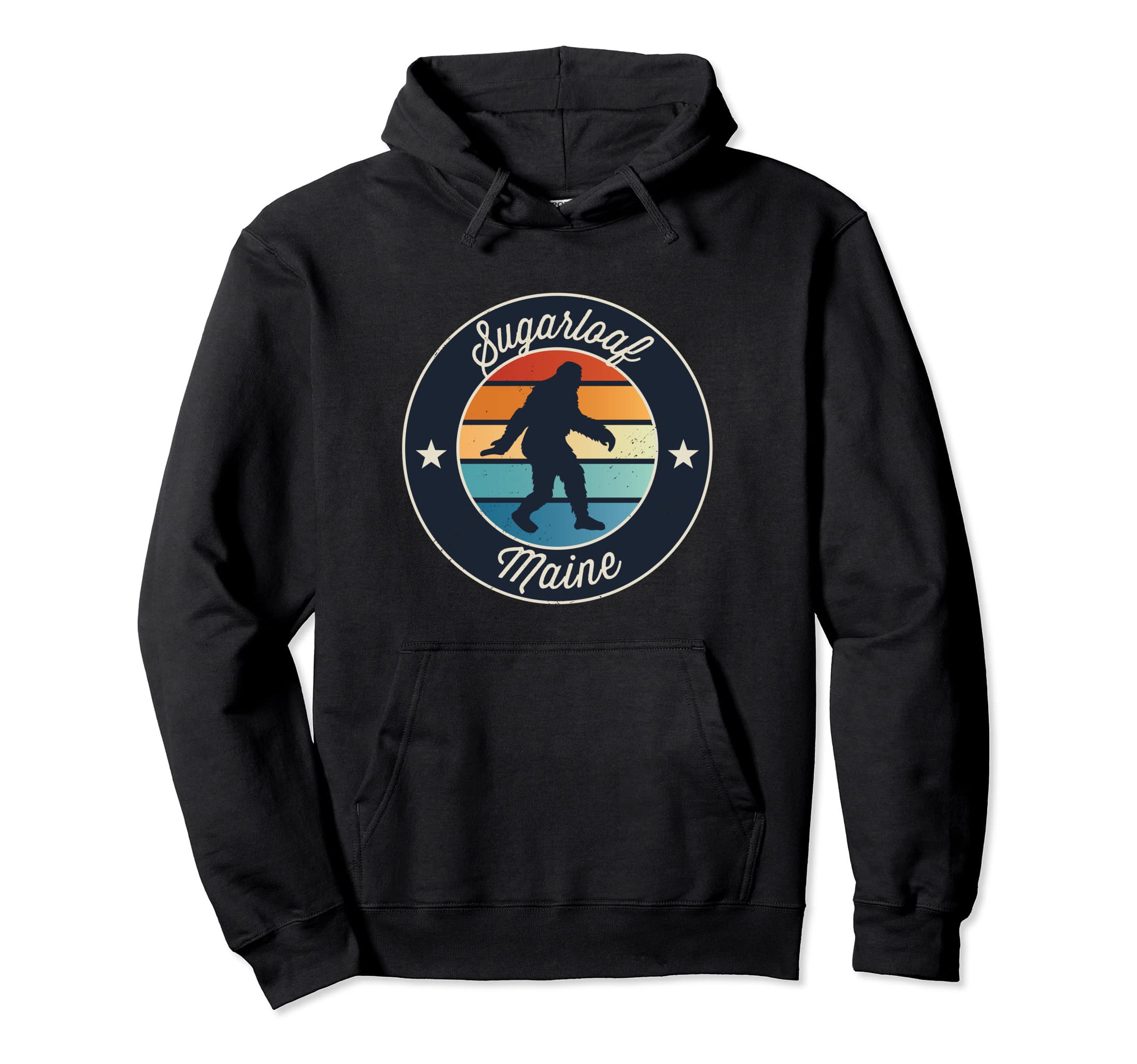 Sugarloaf Maine ME Sasquatch Souvenir Graphic Pullover Hoodie