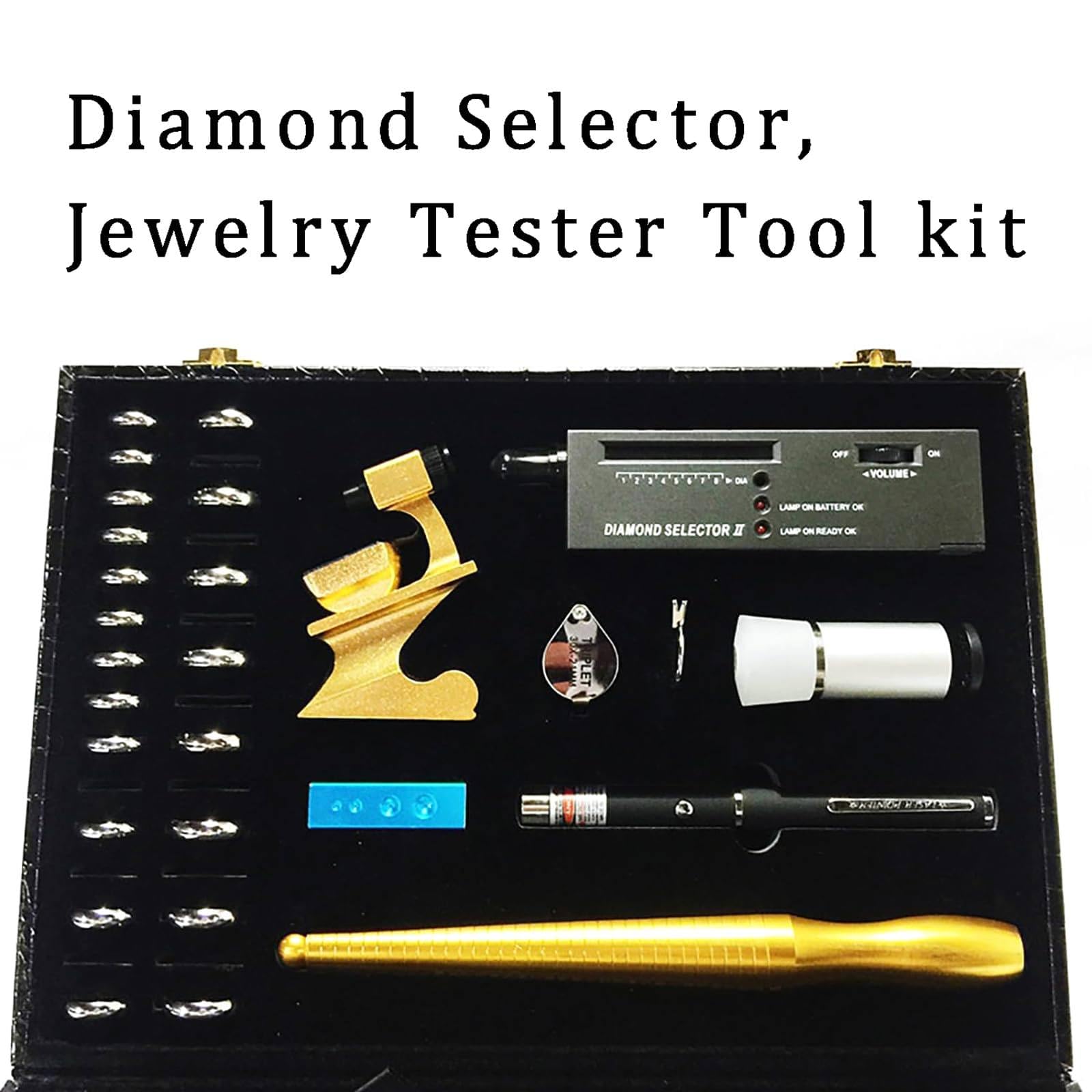 FENOKD Portable Electronic Diamond Tester Pen Jewelry Selector, Diamond Selector,Color Stone Tools, Gold Testing Kits Gem Pen Gemstone Jewelry Tester Tool