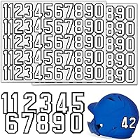 Vista 1 de 110 calcomanías autoadhesivas para casco de fútbol, números deportivos, impermeables, accesorios para béisbol, bateo, 1.5 pulgadas