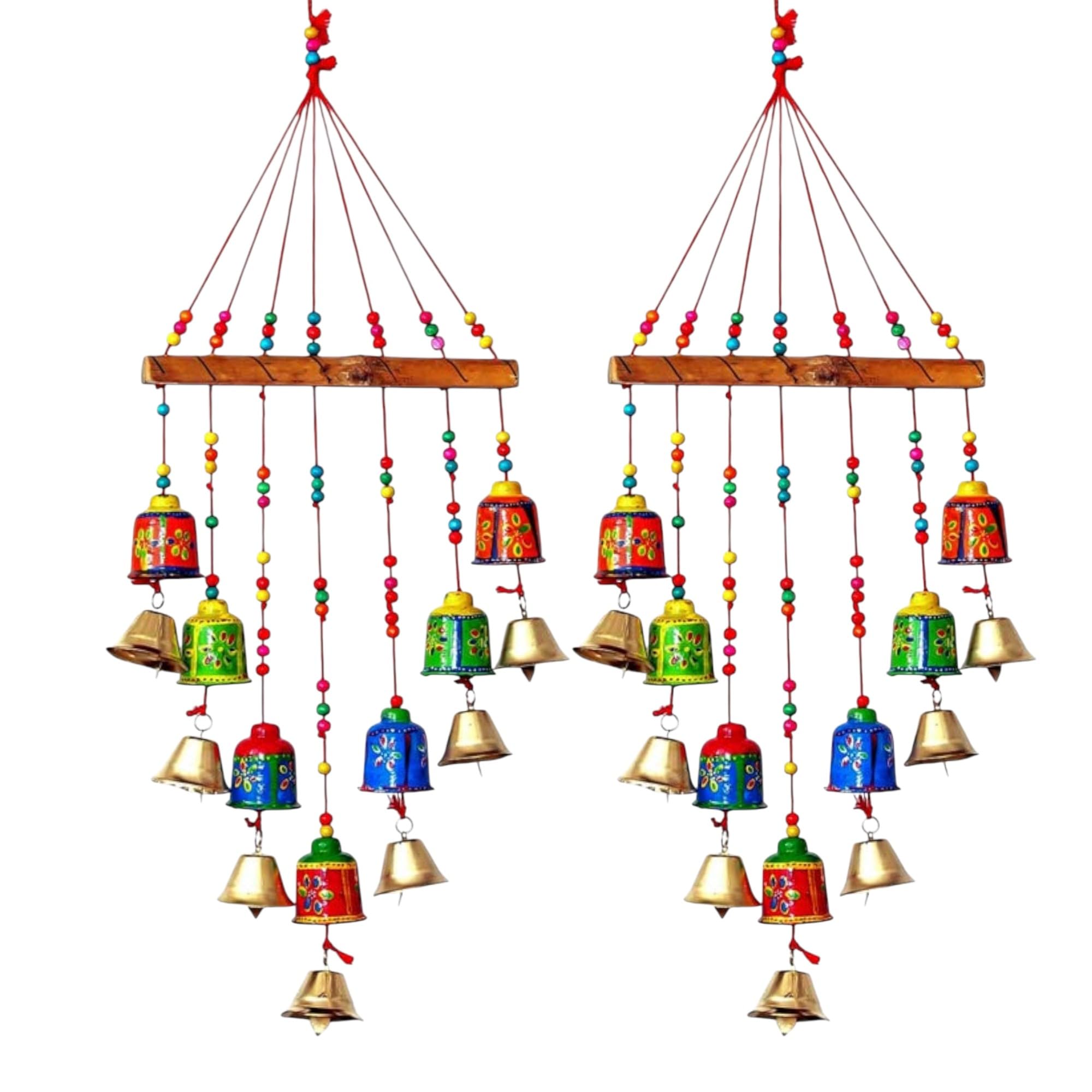 Rajasthani Wooden Handcrafted Wind Chime with Bells | Traditional Indian Wall & Door Hanging | Home, Office, Garden Décor (2)-image-46
