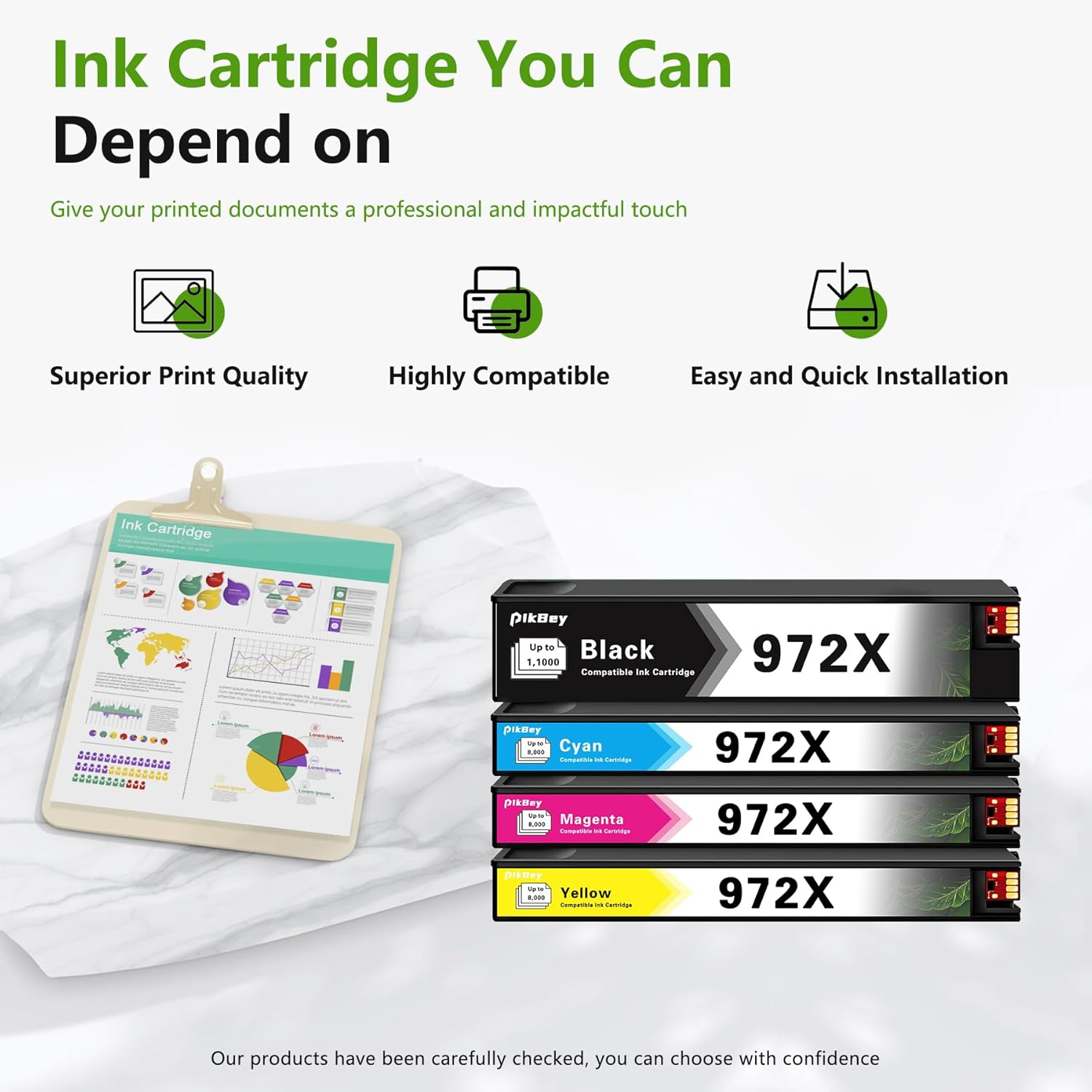 972X PageWide Cartridge High Yield Replacement for HP 972X Ink Cartridges Pagewide Pro 477dw 577dw 452dw 552dw 452dn 477dn P57750dw Printer 4Pack(1Black/1Cyan/1Magenta/1Yellow)