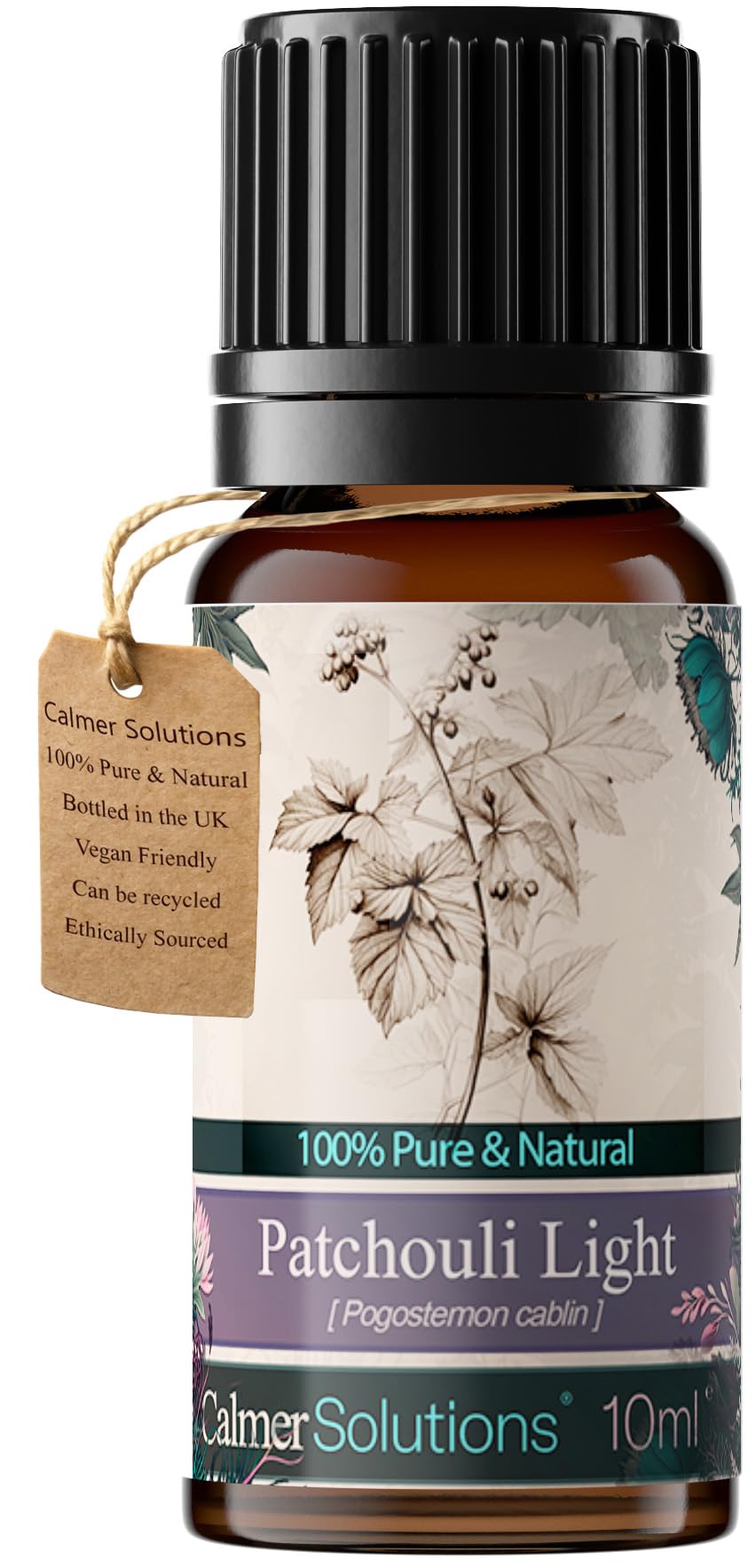 Calmer Solutions Brown Red Patchouli Light 100% Essential Aromatherapy Oil 10Ml