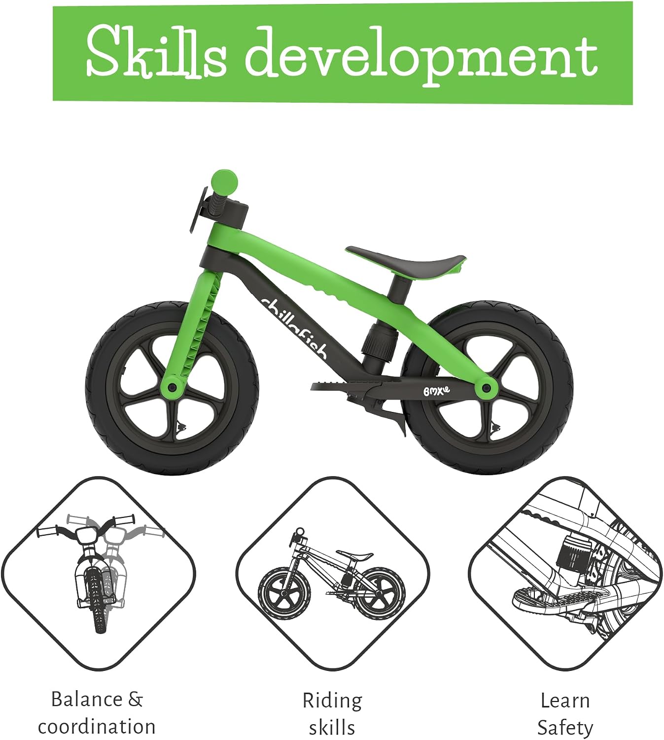 BMXie2 - 12" lightweight balance bike with footbrake