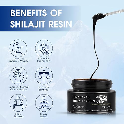 Miniatura 6 de Resina Shilajit pura del Himalaya, energía orgánica y apoyo a la inmunidad, máxima potencia con más de 85 minerales traza y ácido fúlvico, Shilajit