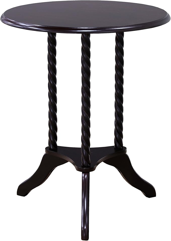 Frenchi Home Furnishing Round End Table, Espresso