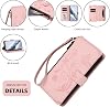 Funda para Teléfono Compatible con ZTE Nubia Neo 5 5G Rosa | Con Porta Tarjetas, Cartera con Cremallera, Cierre Magnético, Tapa Abatible con Soporte 3