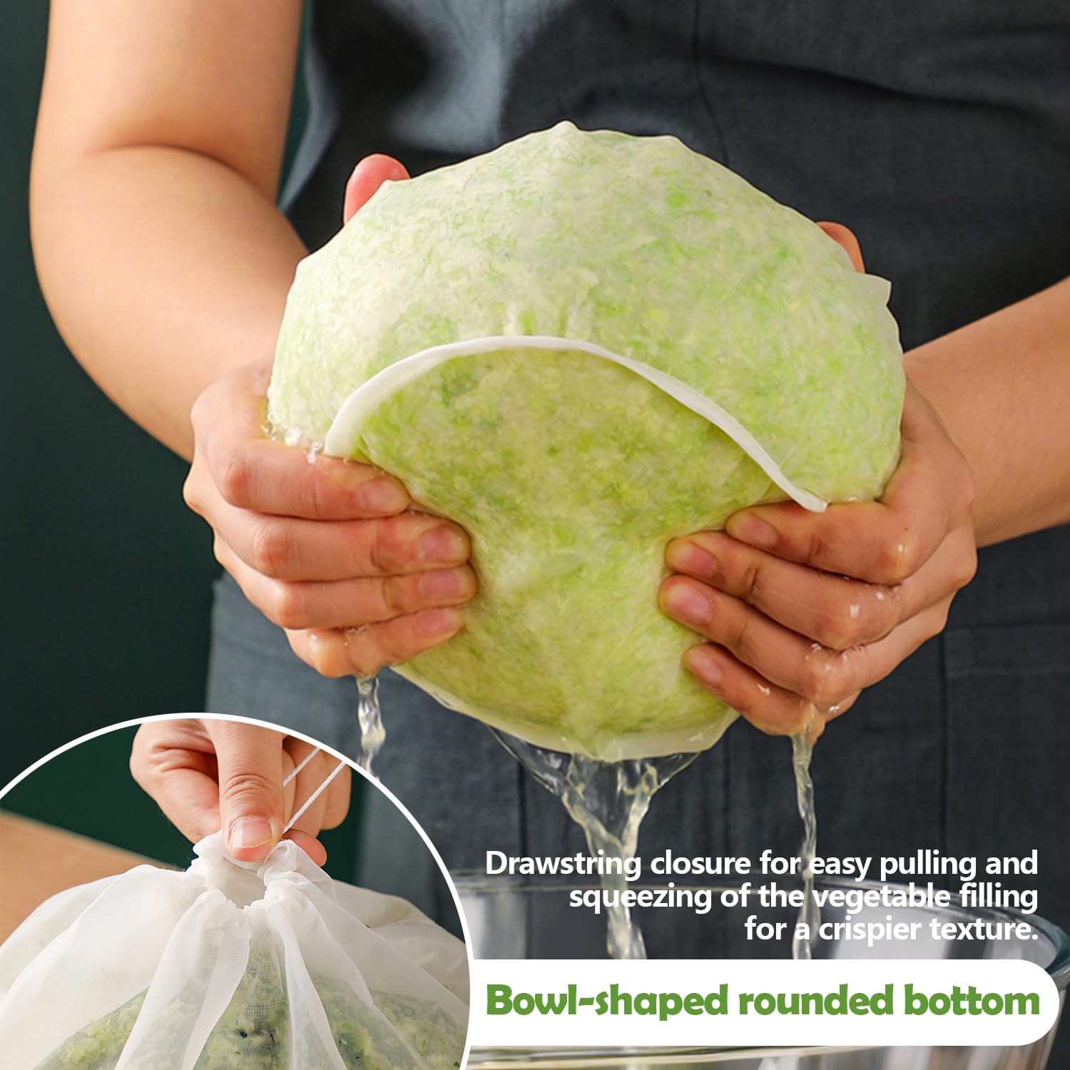 Cheese Cloth Bag For Straining, Nut Milk Bag - Reusable Straining Bags For Nut Milk, Soy Milk, Dumpling Fillings, And More (3, M)