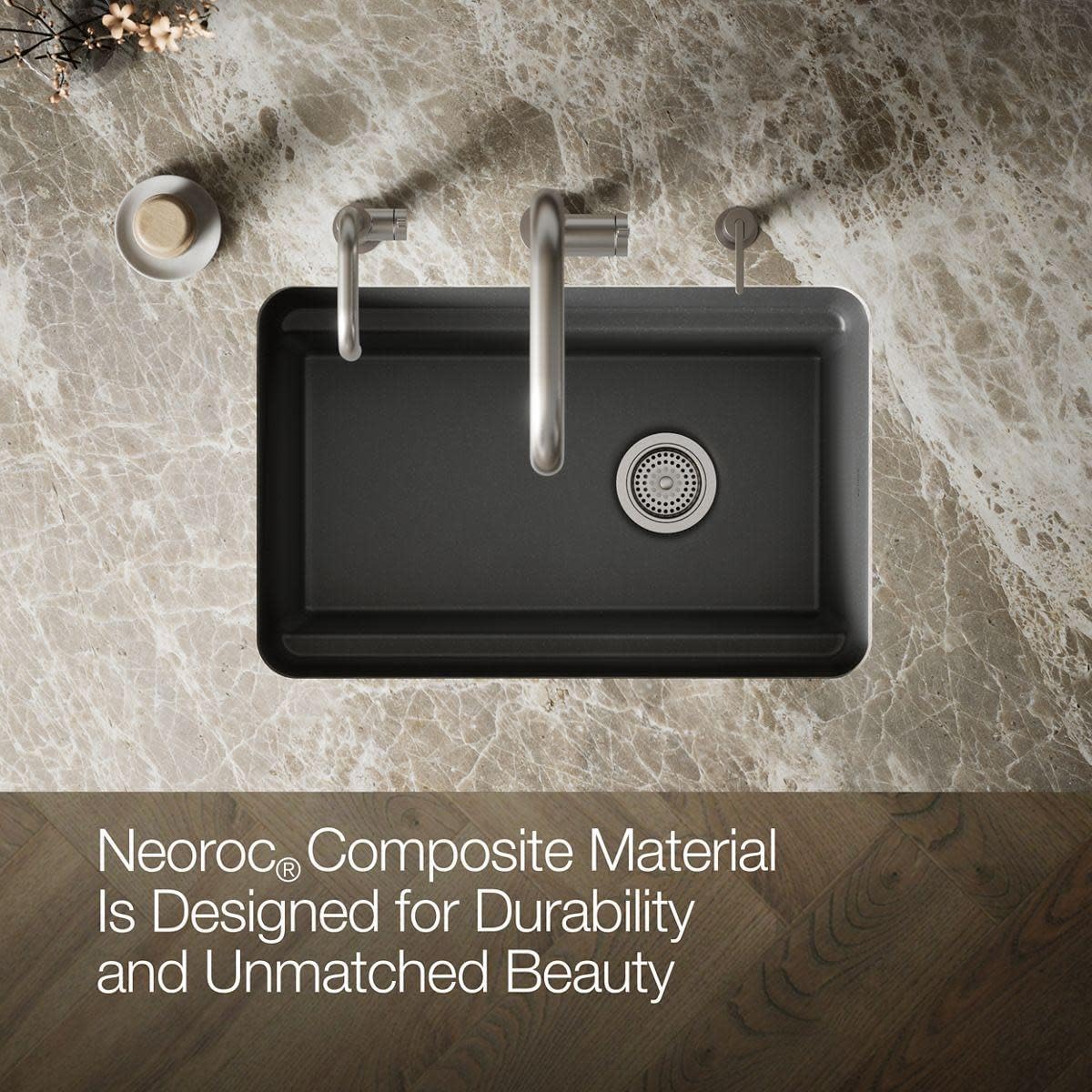 Kohler 27787-CM3 Cairn® 27-1/2" undermount single-bowl utility sink, Matte Taupe