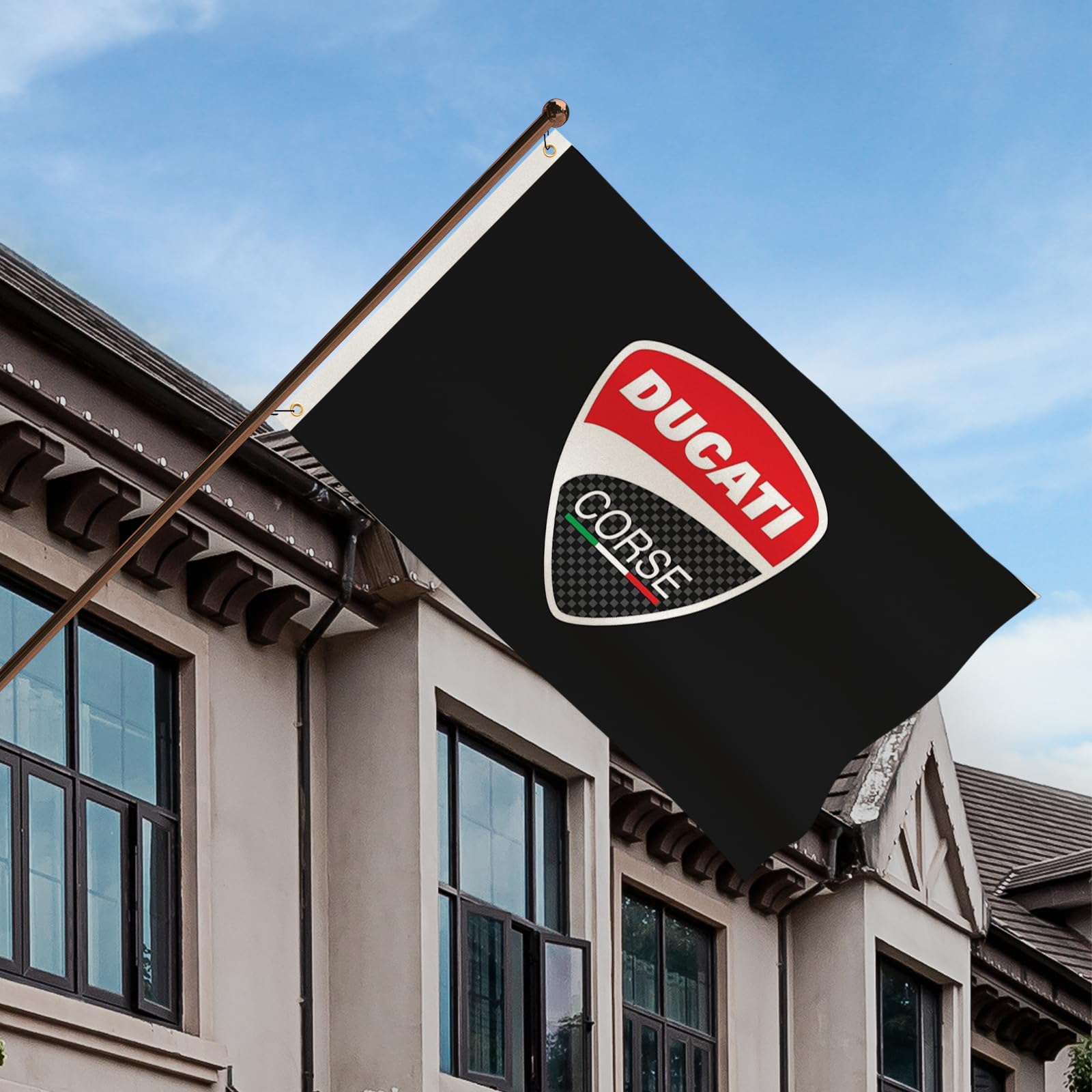 Motorcycle Flag For DUCATI Flag Compatible Banner (3X5FT, 150D Polyester) Men's Caves, College Dorms, Decorations, Pirate Banners