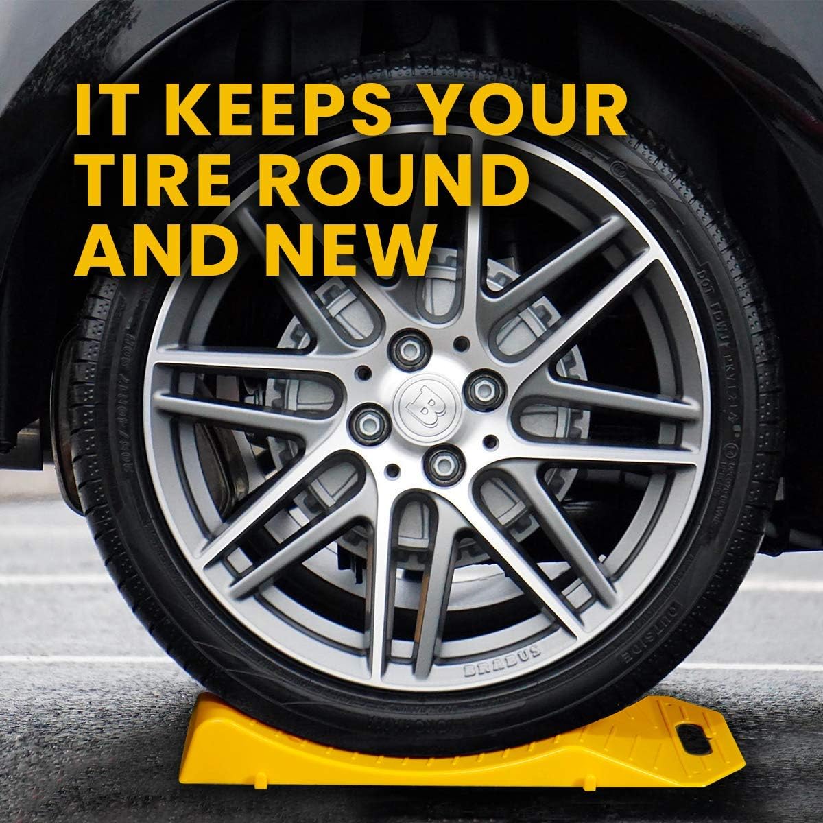 Zento Deals 4 Pieces Tire Saver Ramp Premium Quality for Flat Spot, Tire Prevention and Vehicle Storage