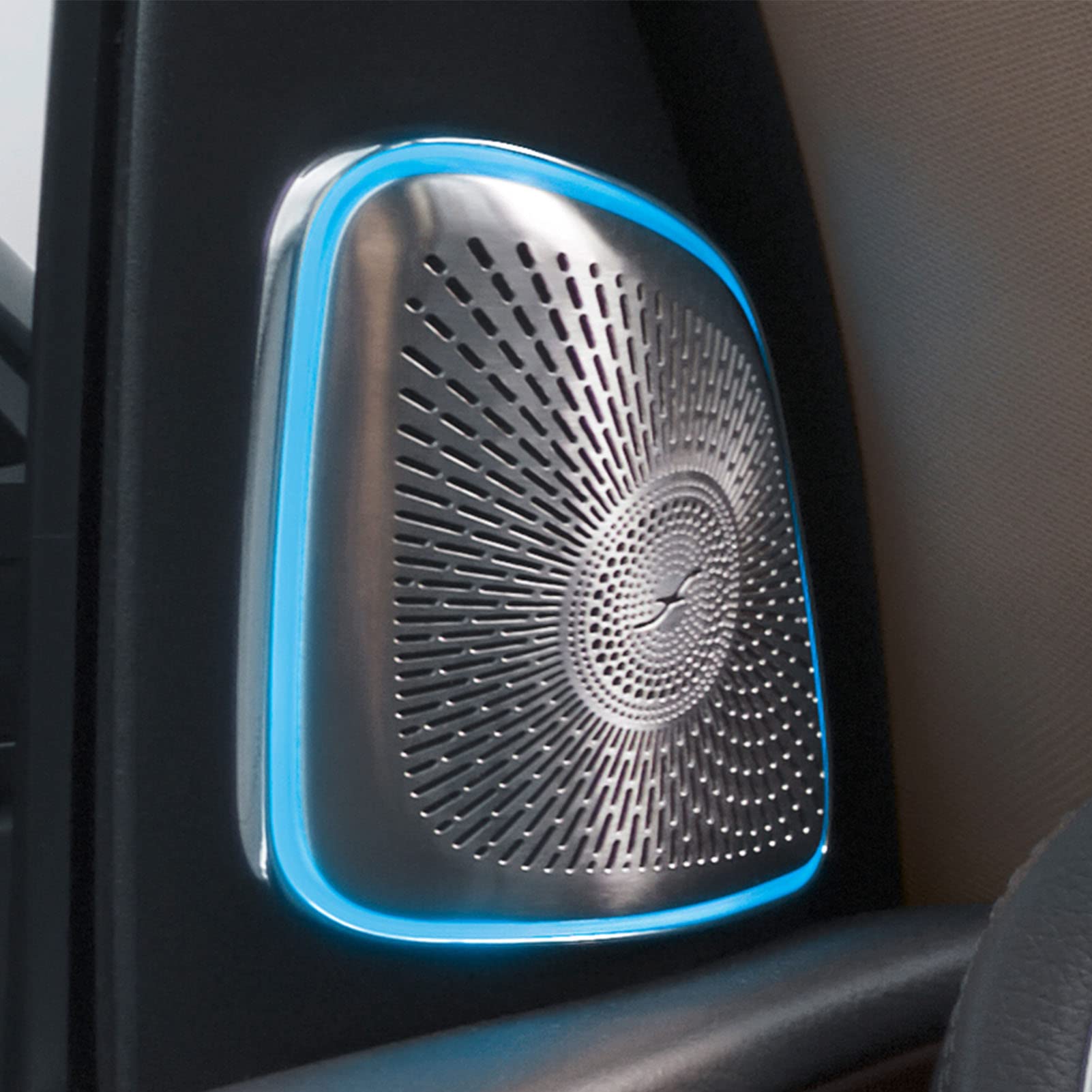 Dilwe Osłona Głośnika Wysokotonowego Stop Aluminium A Osłona Głośnika Wysokotonowego 64 Kolorowe Diody LED Oświetlenie Otoczenia Zamiennik Typu Plug and Play dla GLE W167 GLS X167 2020 i Nowsze