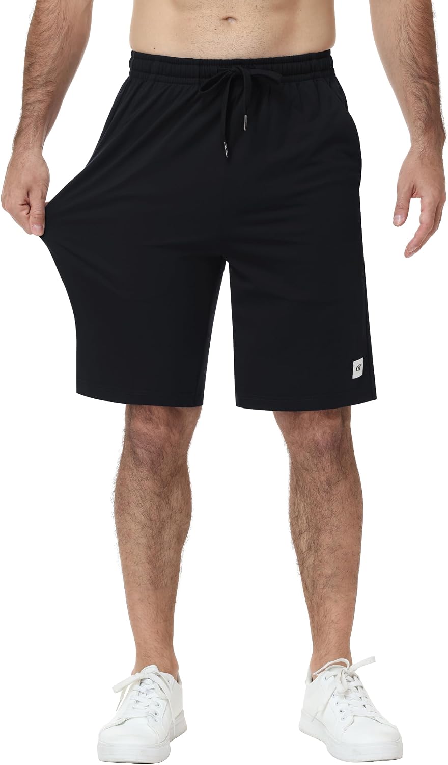 Satankud Men's 9" Casual Shorts Summer Classic Fit Drawstring Lightweight Stretchy Shorts for Golf Gym Workout