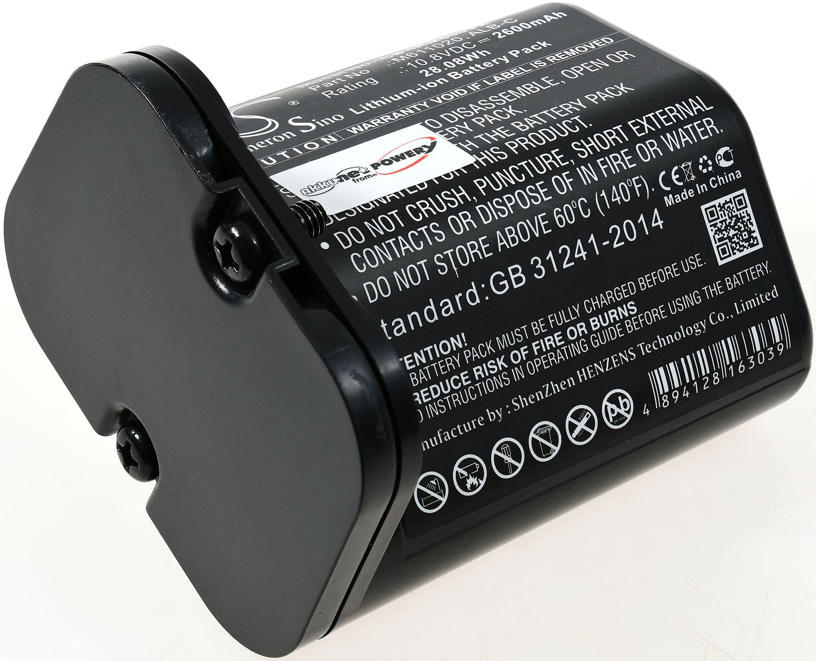 BATTIZ ABL-C Batterie de Remplacement Compatible avec iRobot Braava Jet M6 Robot Mop 10.8V 2200mAh(Noir