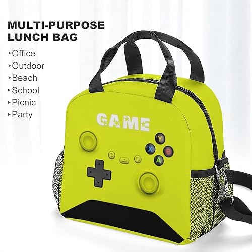 Miniatura 5 de Bolsa de almuerzo con aislamiento térmico para niños y niñas, con aislamiento para videojuegos, para entrenamiento, viajes, caja reutilizable,