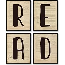 ULEGIE Reading Classroom Wall Art Decor, Reading Posters for Classroom