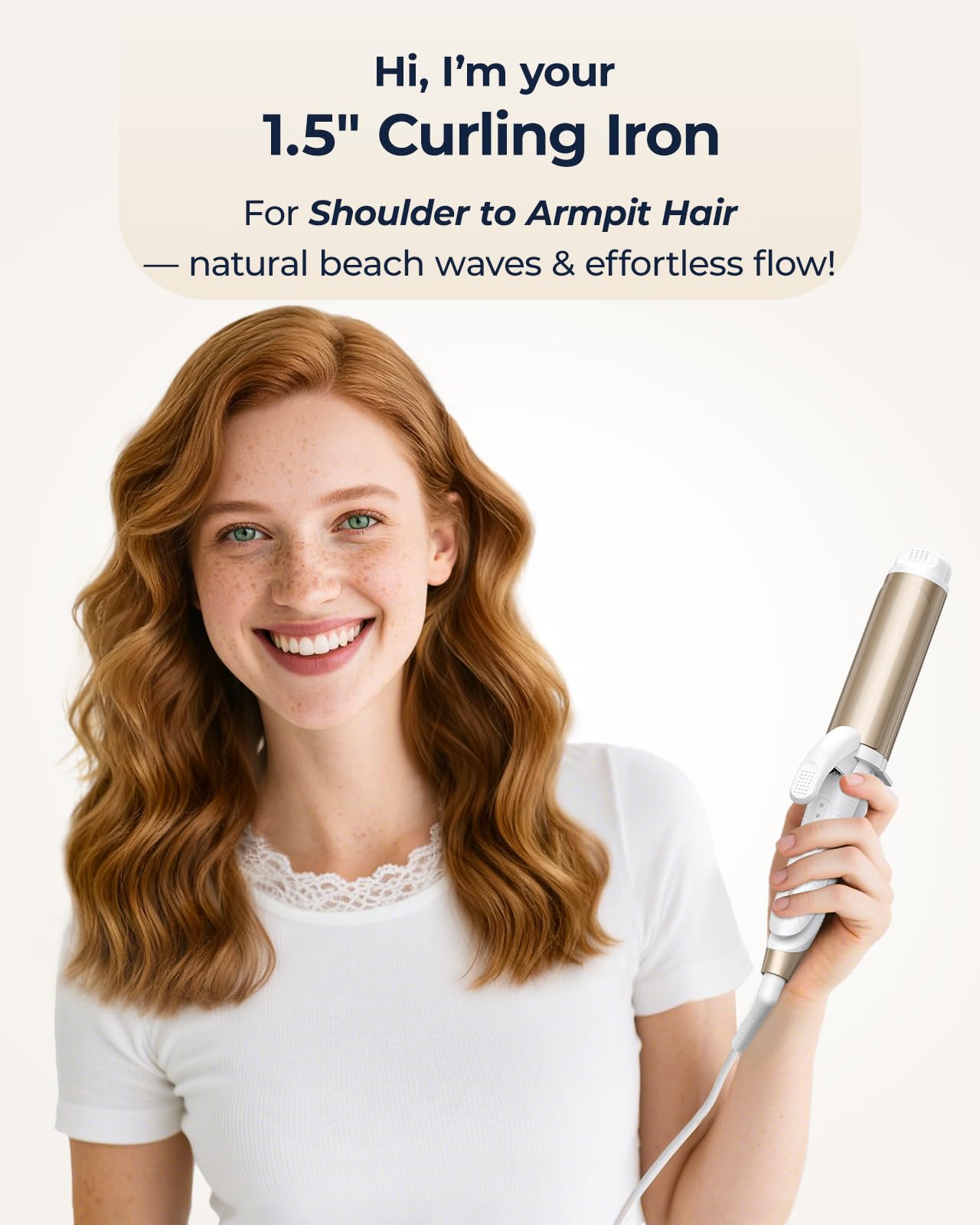 FURIDEN Lite Dual-Voltage 2-in-1 Curling Iron & Straightener Gold