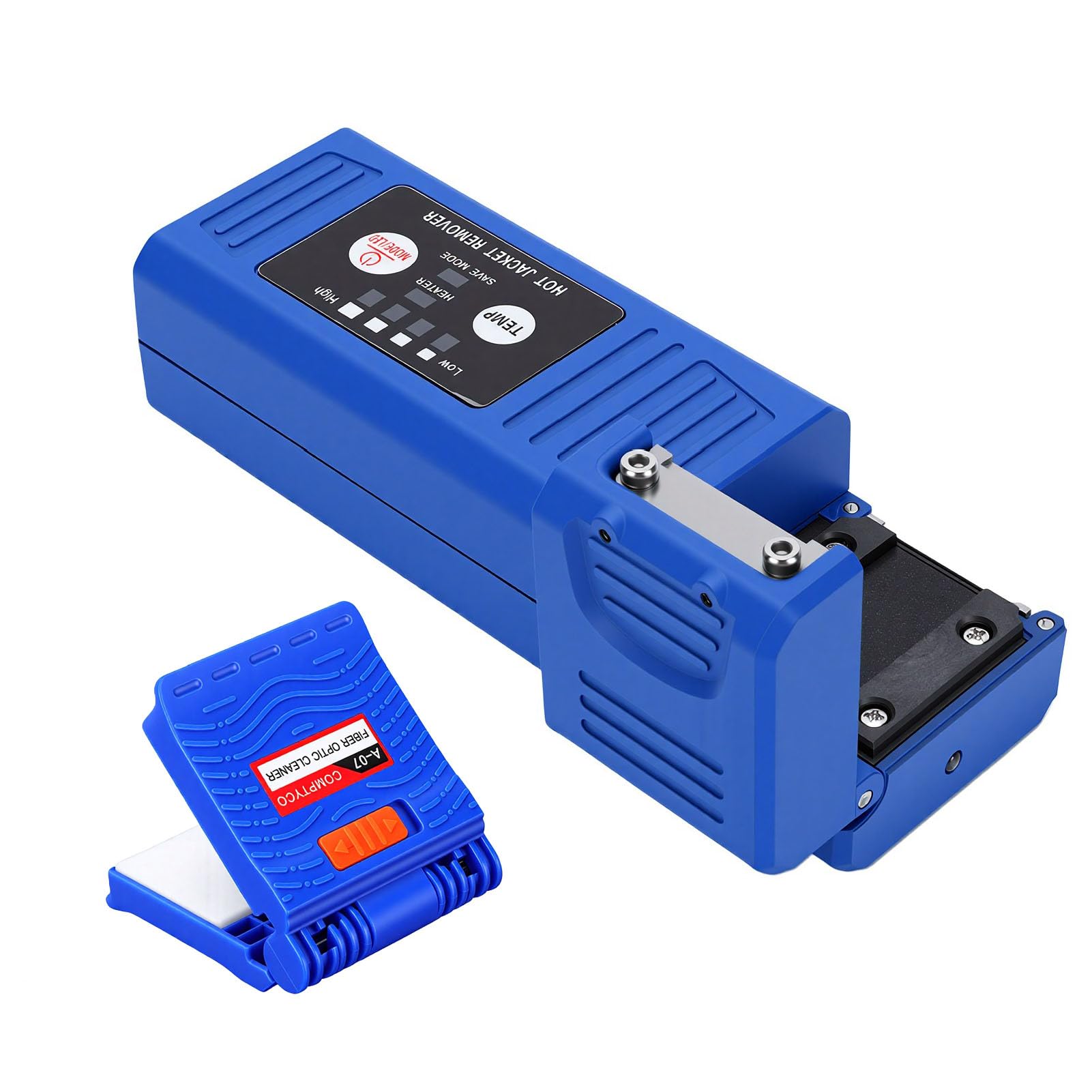 Zunate Pelacables Térmicos de Fibra óptica, 8 Niveles de Temperatura, Herramienta de Pelado de Fibra óptica con Calentamiento Automático con Clip de Limpieza para 1-48 Núcleos, Fibras de 125 μm,