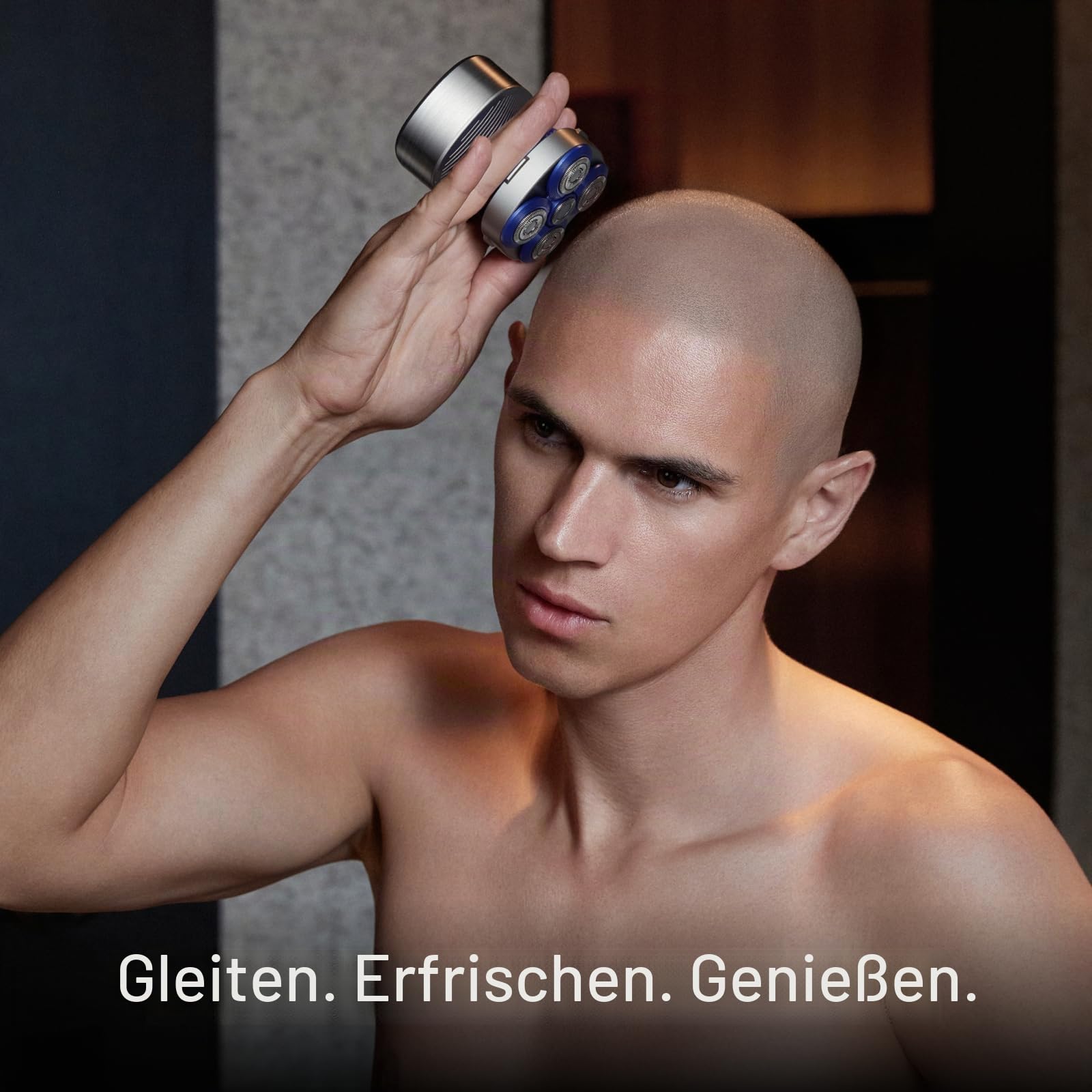 yoose Glatzen- Rasierer Herren elektrisch, IPX7 Glatzenrasierer (magnetisch 5 Scherköpfe, 90 Mins Laufzeit, USB-C-Schnellladung, Akkuanzeige, Kabellos, Nass- & Trockenrasierer) kopfrasierer, schwarz