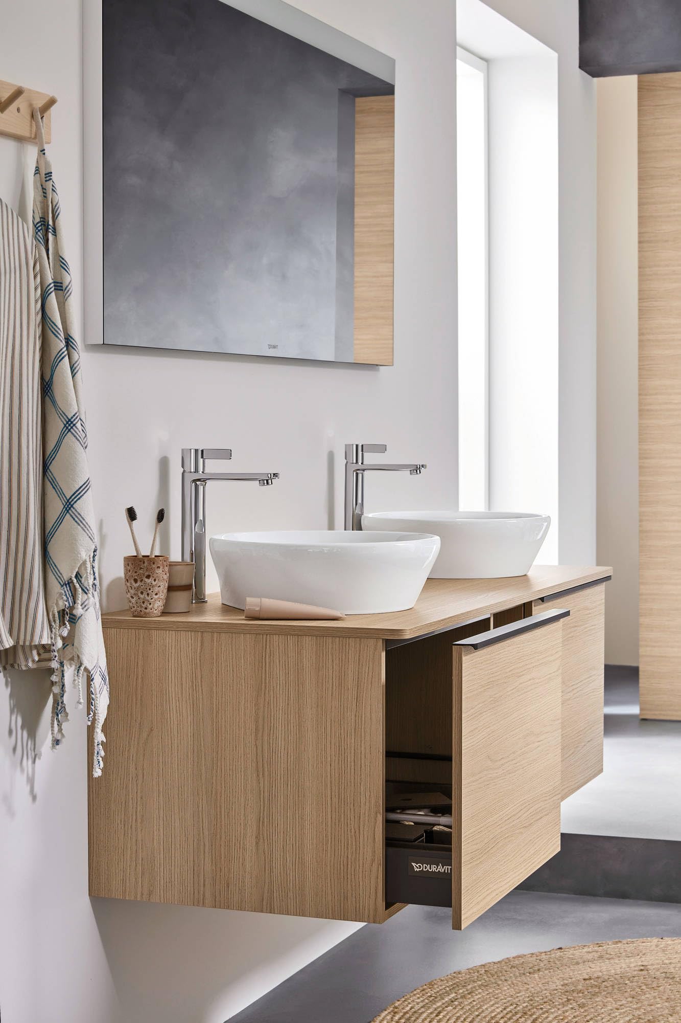 Duravit D-Neo vasque à poser, 400x400 mm, sans trou pour robinet, sans trop-plein, blanc brillant, 2371400070