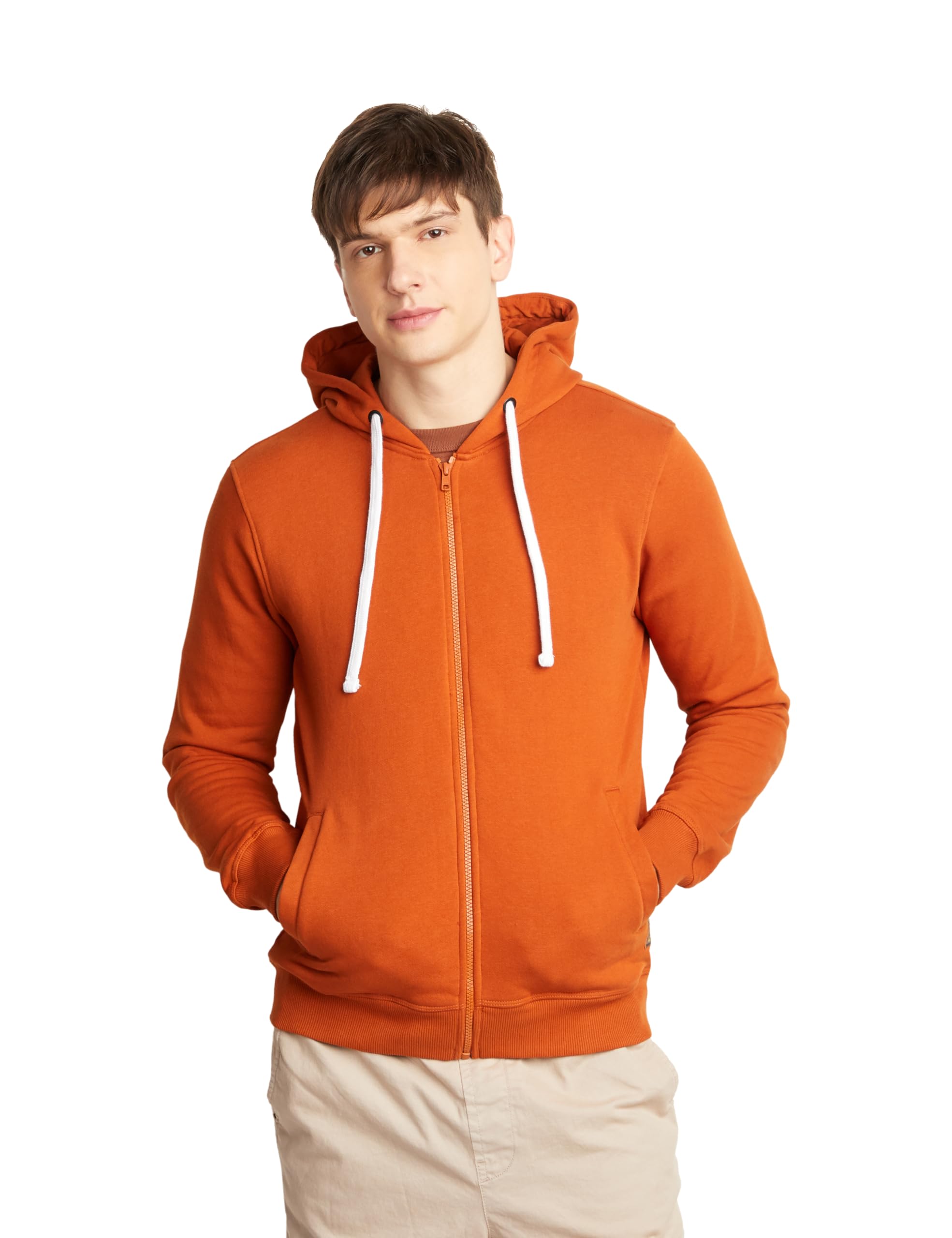 amazon brand - symbol Men Cotton Blend Hooded Sweatshirt-picture-39