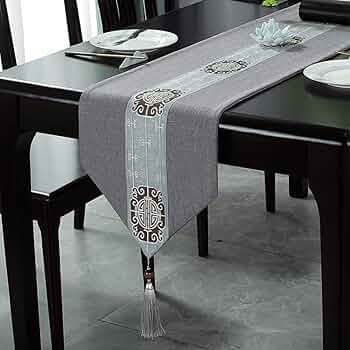 Amazon｜レース テーブルランナー 食卓ランナー Cグレー 布
