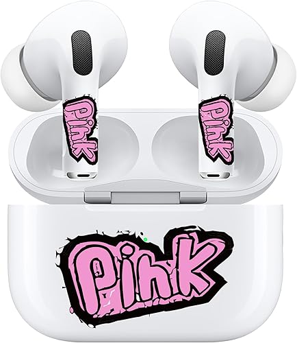RockMax Para AirPods Pro Skin, calcomanías de piel rosa para auriculares y estuche de carga, sin envoltura de burbujas, gran regalo para niños y