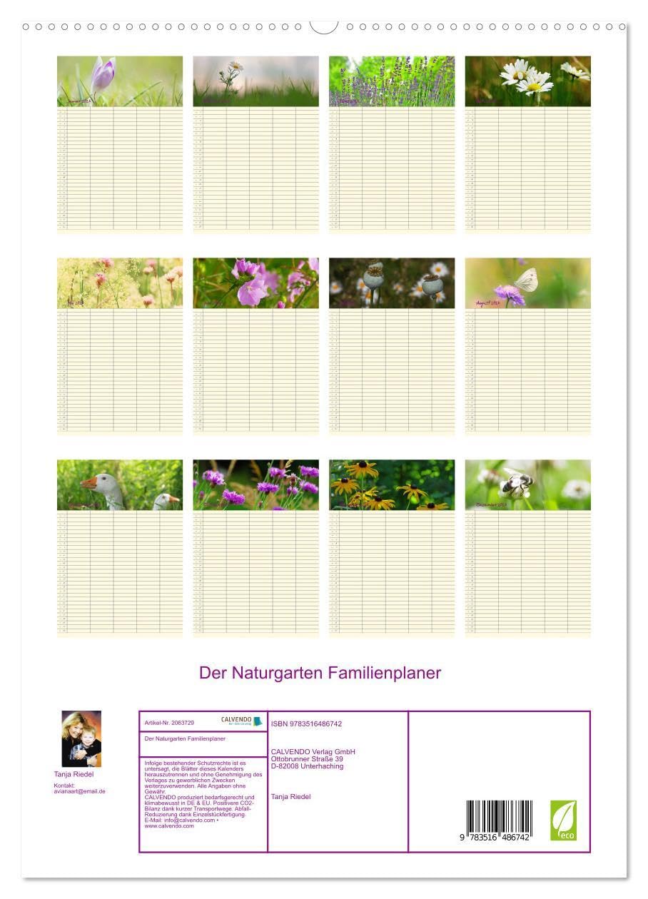 Der Naturgarten Familienplaner (hochwertiger Premium Wandkalender 2026 DIN A2 hoch), Kunstdruck in Hochglanz: Dieser Familenplaner bietet die ... durch das ganze Jahr. (CALVENDO Natur)