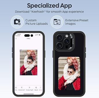 Smart Ink Phone Case for iPhone 16 Pro Max-4.0 HD Four Color E Ink Screen with NFC Transfer,DIY Photo Display Digital Phone Case,Custom Phone Protective Case,Anti-Drop Water-Resistant