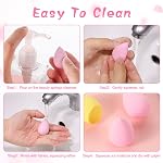40Pcs Mini Makeup Sponge Multi Colored Beauty Sponges Blender Professional Blender Sponges Super Soft Facial Makeup Tools for Foundation, Powder, Liquid