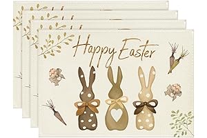 Artoid Mode Easter Placemats and Napkins Set of 4