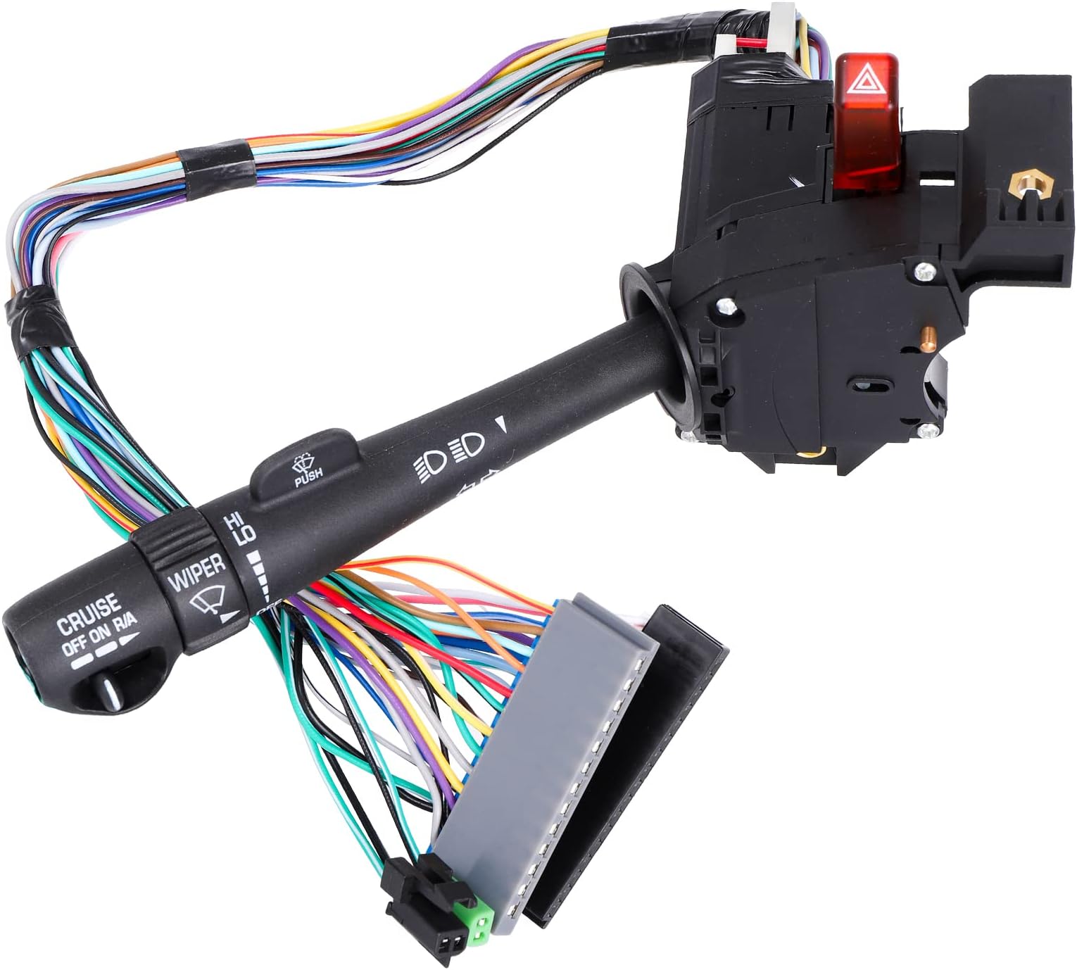LCWRGS Turn Signal Switch Multi-Function Wiper Control Replacement for 1999-2002 Chevy Silverado Tahoe Avalanche Suburban GMC Sierra Yukon, 26100839, 3441937, Washers, Hazard Switch, Cruise Control