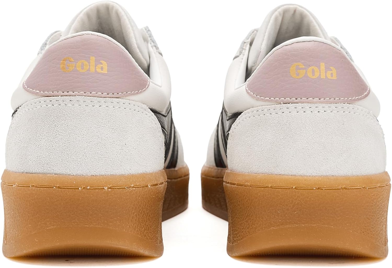 Gola Women's Grandslam Elite Sneaker, White/Black/Chalk Pink/Gum, 6.5