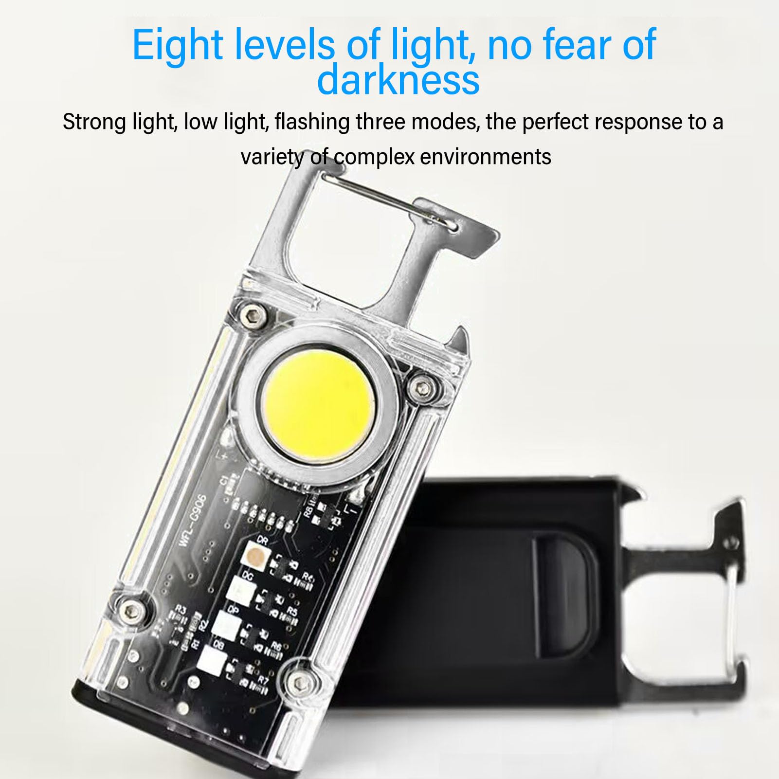 SUNGOOYUE Keychain Flashlight, High Brightness USB Keychain Flashlight Bottle Opener Portable Keychain Light for Camping Hiking Running
